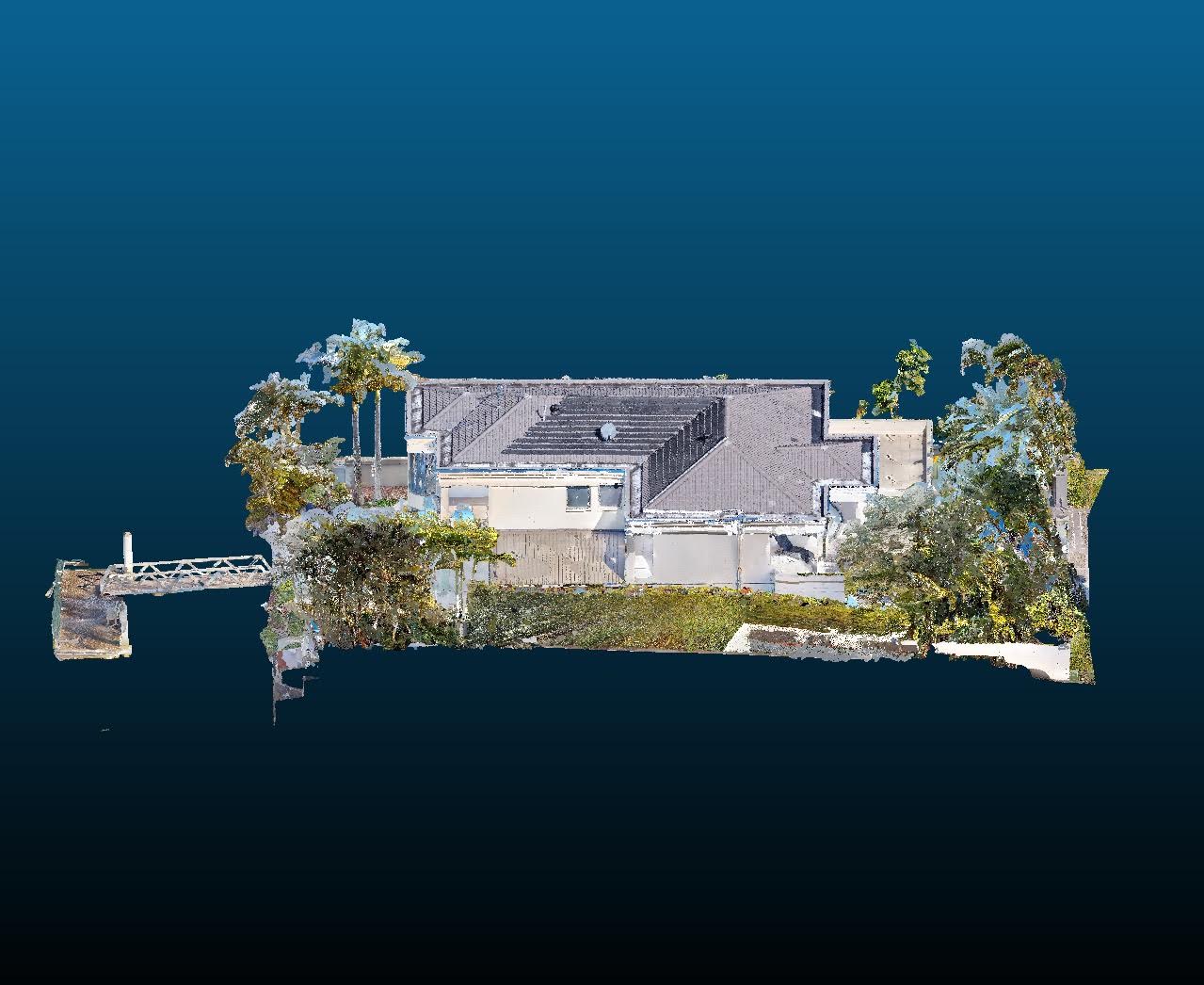 Point cloud view of a captured site